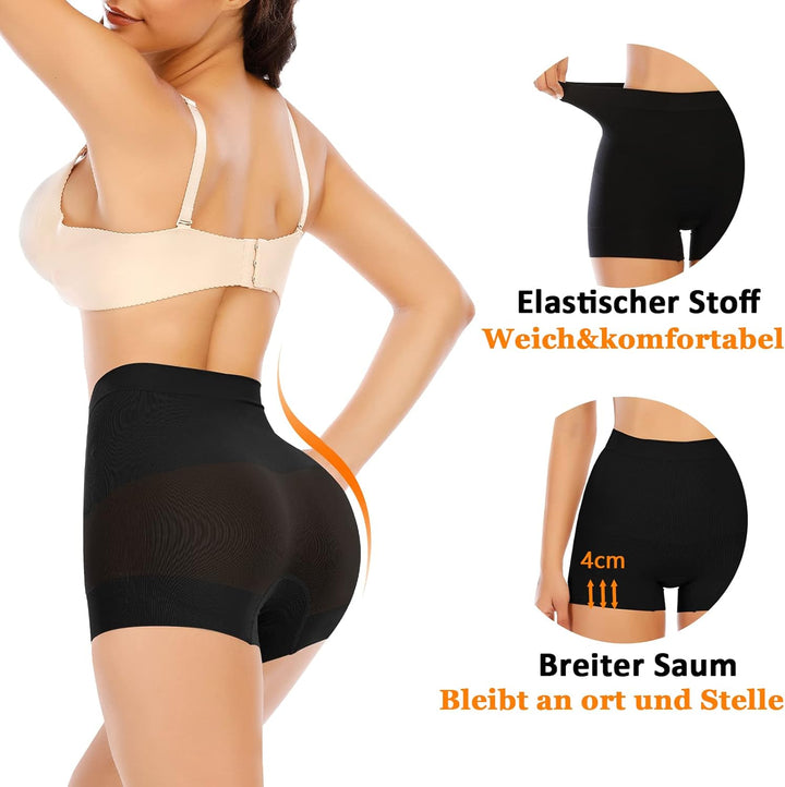 YARRCO Nahtlose Miederhose Leicht Formende Bauchweg Unterhose Damen Shapewear Kurze Leggings Miederp