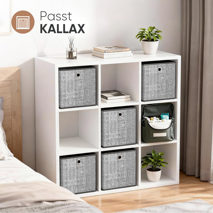 Sekey Aufbewahrungsbox Stoff, Faltbox Organizer mit Griff, Einsatz für Kallax Regal, EKET Würfelrega