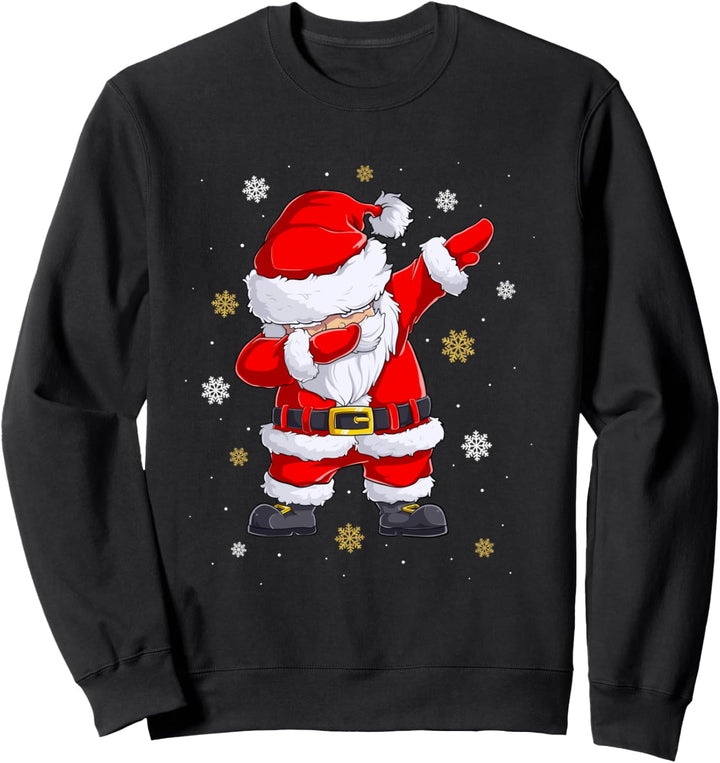 Dabbing Weihnachtsmann für Kinder Männer GeschenkeTshirt Sweatshirt