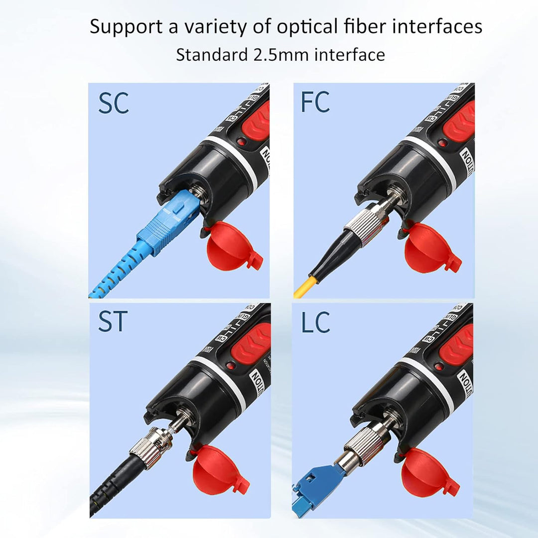 Glasfaserkabel Tester, 50MW VFL Glasfaser Rotlicht Stift Kabel Tester Detektor Meter, Rotlichtquelle