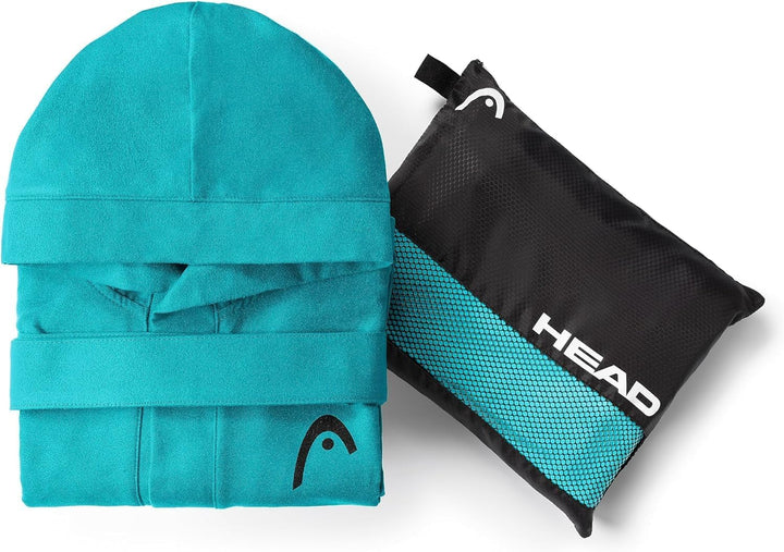 SWEET HOME HEAD Active - Bademantel Damen Flauschig und Bademantel Herren Mikrofaser Octane Blue XL,
