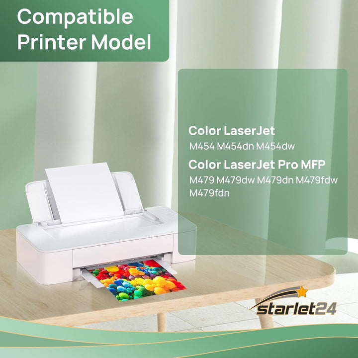 Starlet24 1x 415X Gelb Toner Kompatibel für HP 415X Gelb W2032X Mit Chip als Ersatz für Laserjet Pro