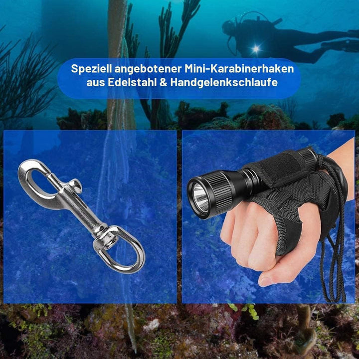ORCATORCH D550 Tauchen Taschenlampe,Tauchlampe IP68 Wasserdicht,LED Unterwasser Lampe mit Magnetscha
