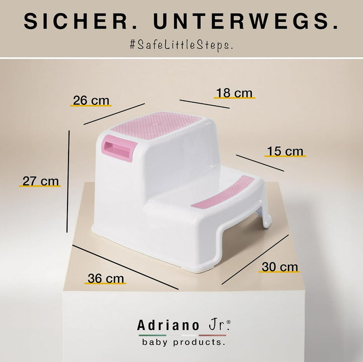 AP® Trittstufe I Tritthocker Kinder Kunststoff I Erwachsene & Kinder I Kinderhocker zweistufig I Kin