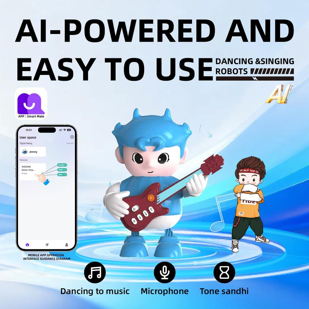 KI Interaktiver Roboter mit integriertem ChatGPT, sprechender Roboter, der singt und Tanzt – Lern- u