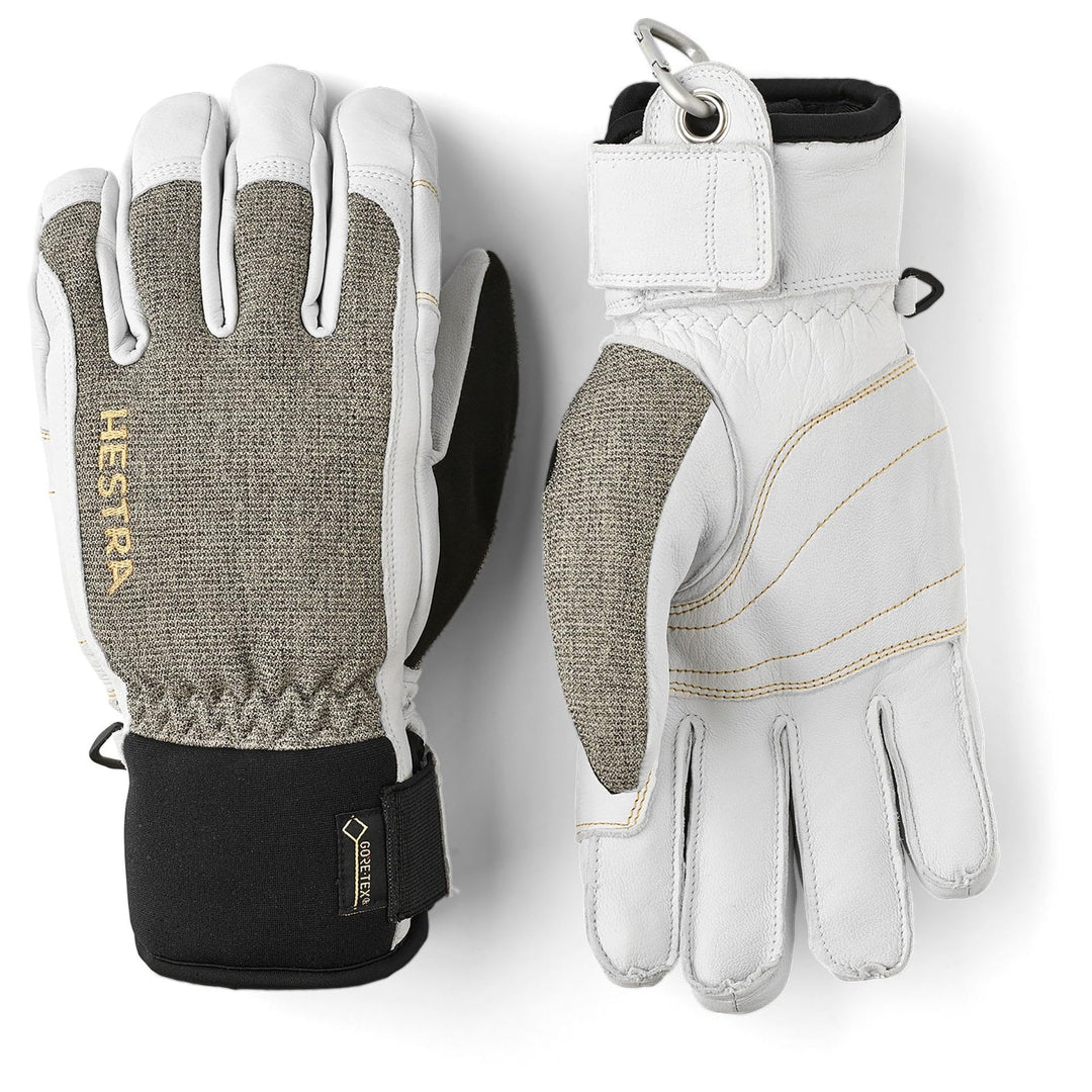 Hestra Army Leather Gore-TEX Short - Waterproof, Close Fitting 5-Finger Snow Glove for Skiing and Mo