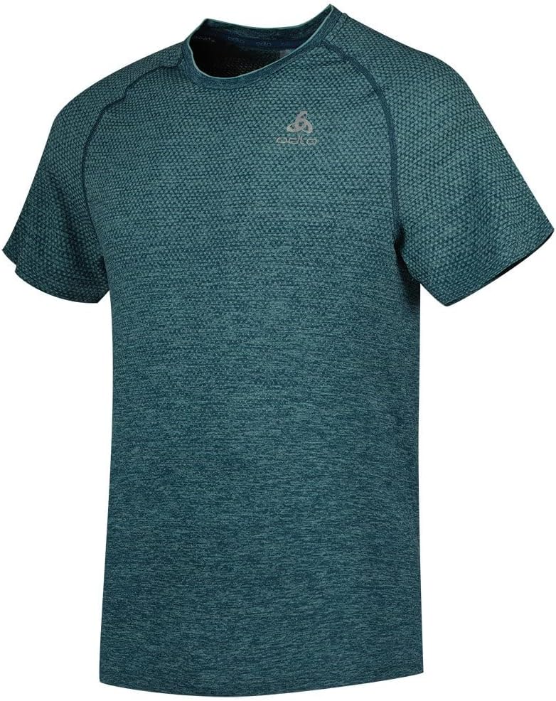 Odlo Herren Essential Seamless T-Shirt Laufshirt S Saxony Blue Melange, S Saxony Blue Melange