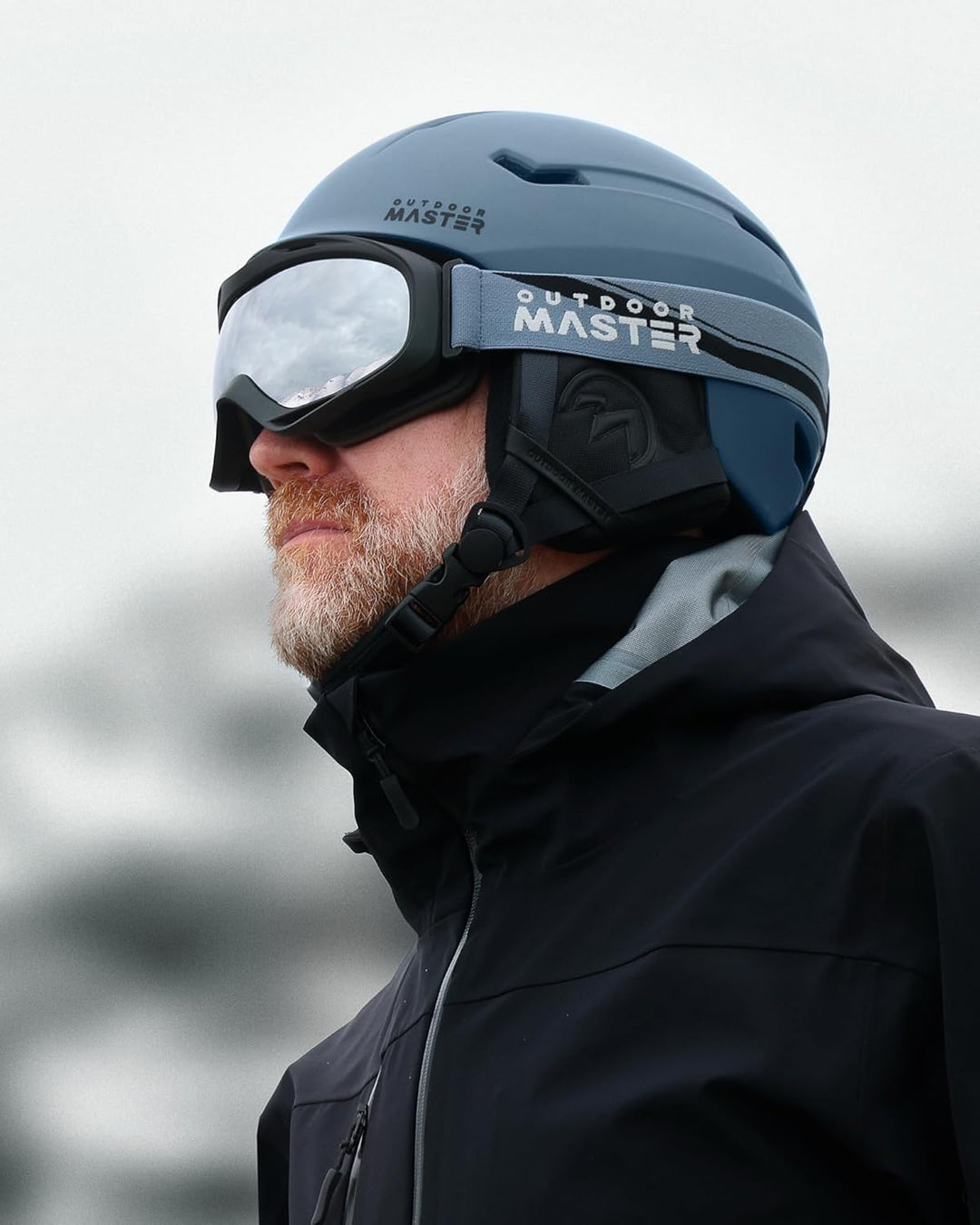 OutdoorMaster Skihelm-Set, Snowboard-Helm mit Brille für Erwachsene - 12 Belüftungsöffnungen - Skihe