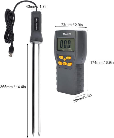 Tragbares Getreide-Feuchtigkeitsmessgerät, Mais-Messgerät Feuchtigkeits-Feuchtigkeitsmesser, 2% -30%