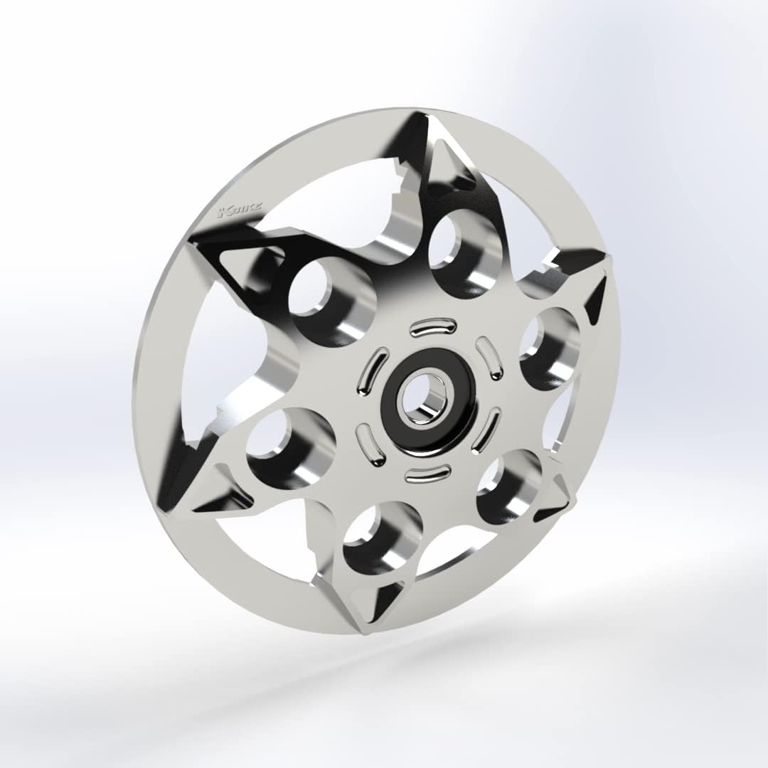 Kbike Kupplung Kupplungsdruckplatte "Twister" in diversen Farben für Ducati (Silber), Silber