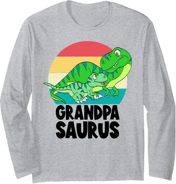 Grandpa Saurus T-Rex GrandpaSaurus Dinosaur Family Matching Langarmshirt