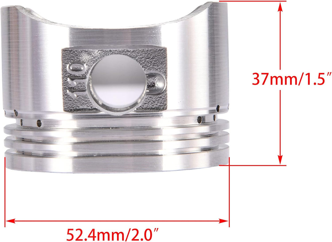 WOOSTAR 52.4mm Kolbenring Ersatz für 4 Takt 110ccm Chinesisch Taotao Coolster Motor ATV Go Kart Dirt