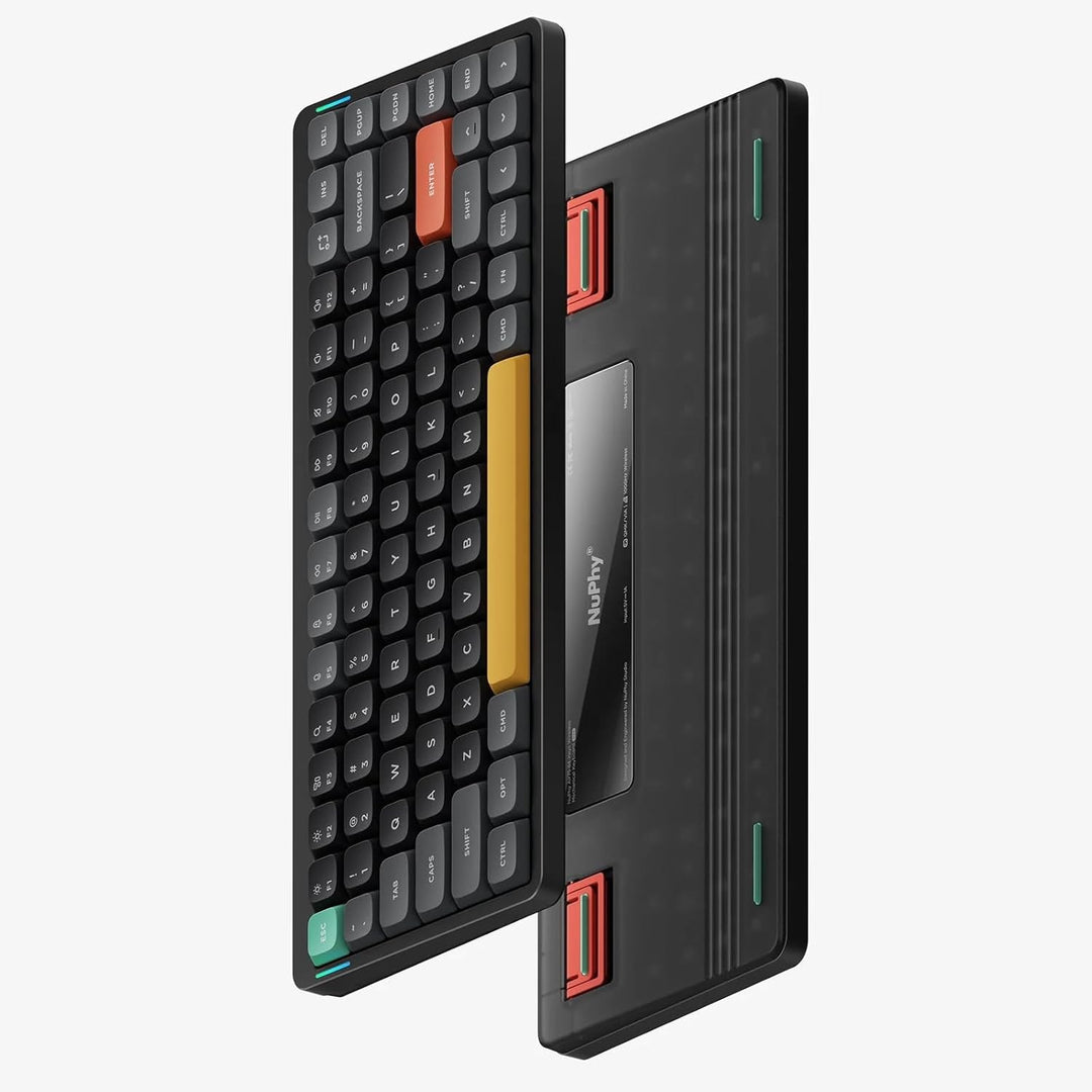 nuphy Air75 V2 Kabellose mechanische Tastatur, 84 Tasten RGB Hot-Swap Tastatur, unterstützt Bluetoot