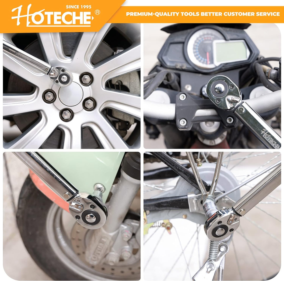 Hoteche Drehmomentschlüssel 1/2 Zoll 28-210Nm mit Hebelumschaltknarre und Stahlrohr für präzises Anz