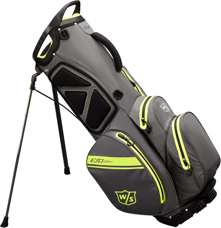 Wilson Unisex-Adult Ws Exo Dry Stand Bag Golf Tasche Einheitsgrösse Anthrazit / Zitrone / Silber, Ei