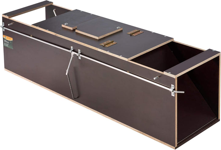 123jagd Katzenfalle Lebendfalle 100 x 25 x 27 cm Holz Marderfalle mit Lockmittel Tierfalle Lockstoff