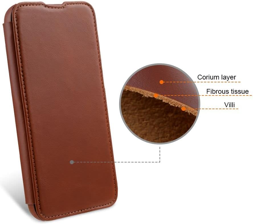 STILGUT Book Case kompatibel mit iPhone 14 Plus (6.7") Hülle aus Leder zum Klappen, Klapphülle, Hand