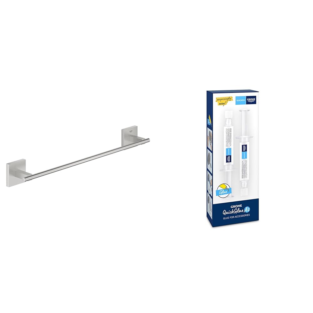 GROHE Start Cube - Badetuchhalter (verdeckte Befestigung, Material: Metall), supersteel, 40987DC0 +