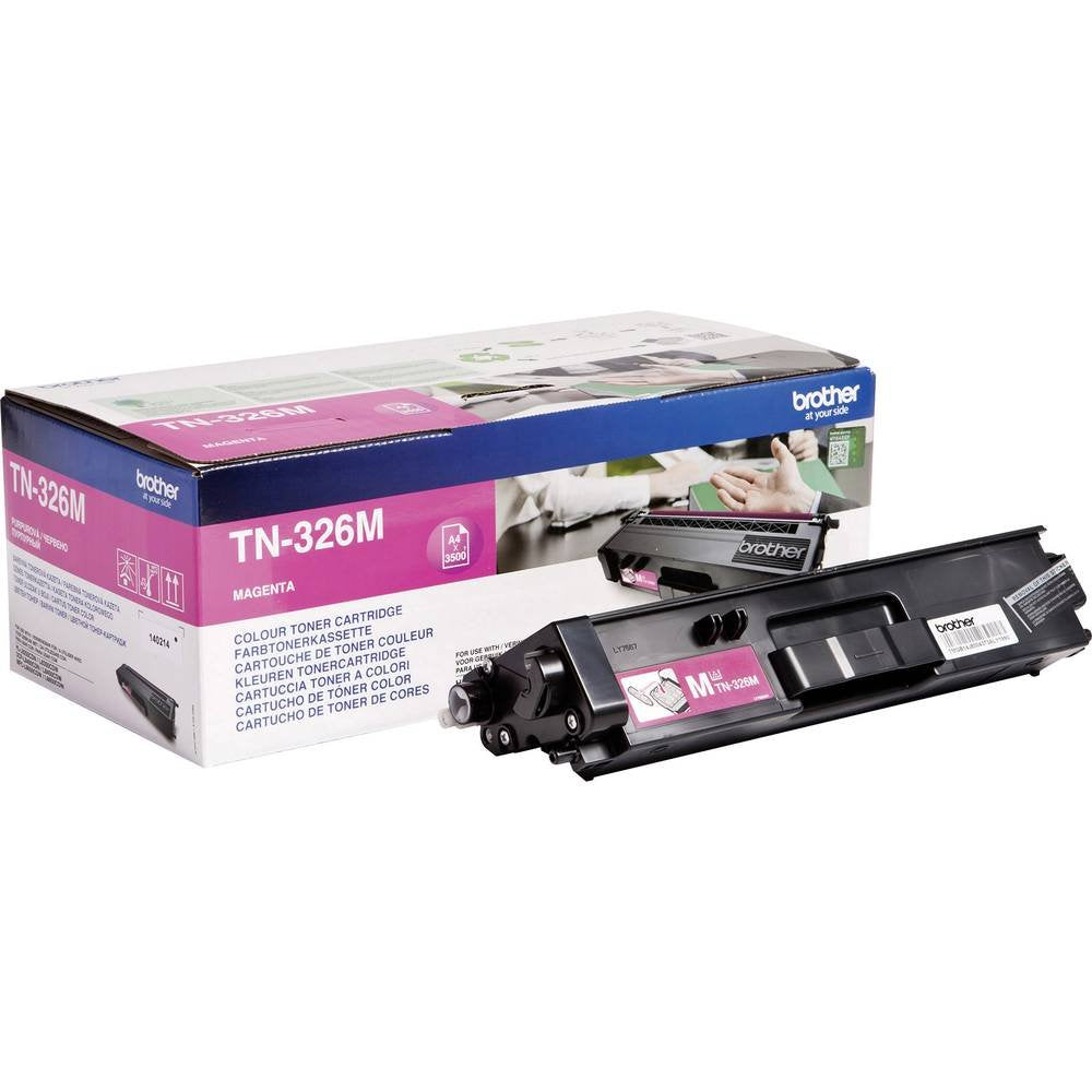 Brother TN-326M BROTN326M Toner Cartridge High Capacity 3500 Pages, 1-Pack, Magenta, magenta