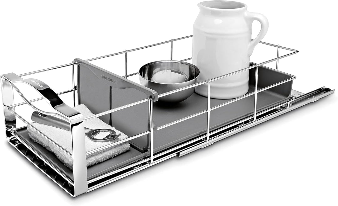 simplehuman, 22,8cm, herausziehbarer Schrank-Organisator , strapazierfähiger Stahlrahmen B 22,8 cm x