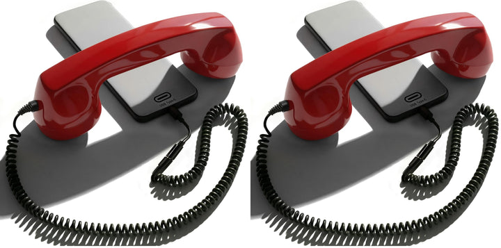 Opis Technology 60s Micro Retro-Telefonhörer für Handy und Smartphone, inkl. aktivem USB-C-Adapter f