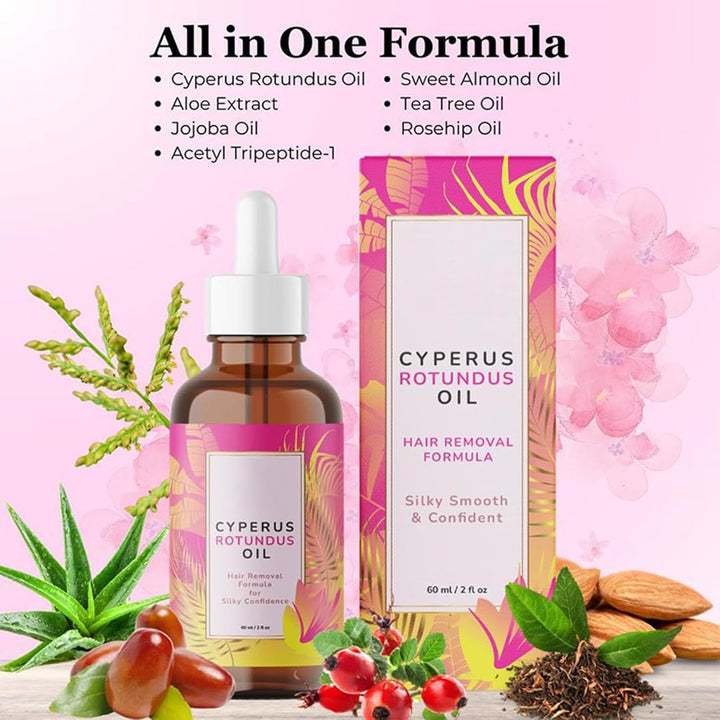 Cyperus Rotundus-Öl, Cyperus Rotundus Oil, Haarentfernungsöl mit Cyperus Rotundus, reduziert das Nac