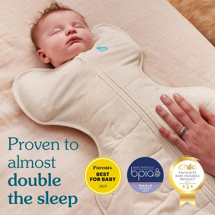 Love To Dream Wickelsack für den Übergang, Grösse M, 6–8,5 kg, Deep Olive, eng anliegende Passform F