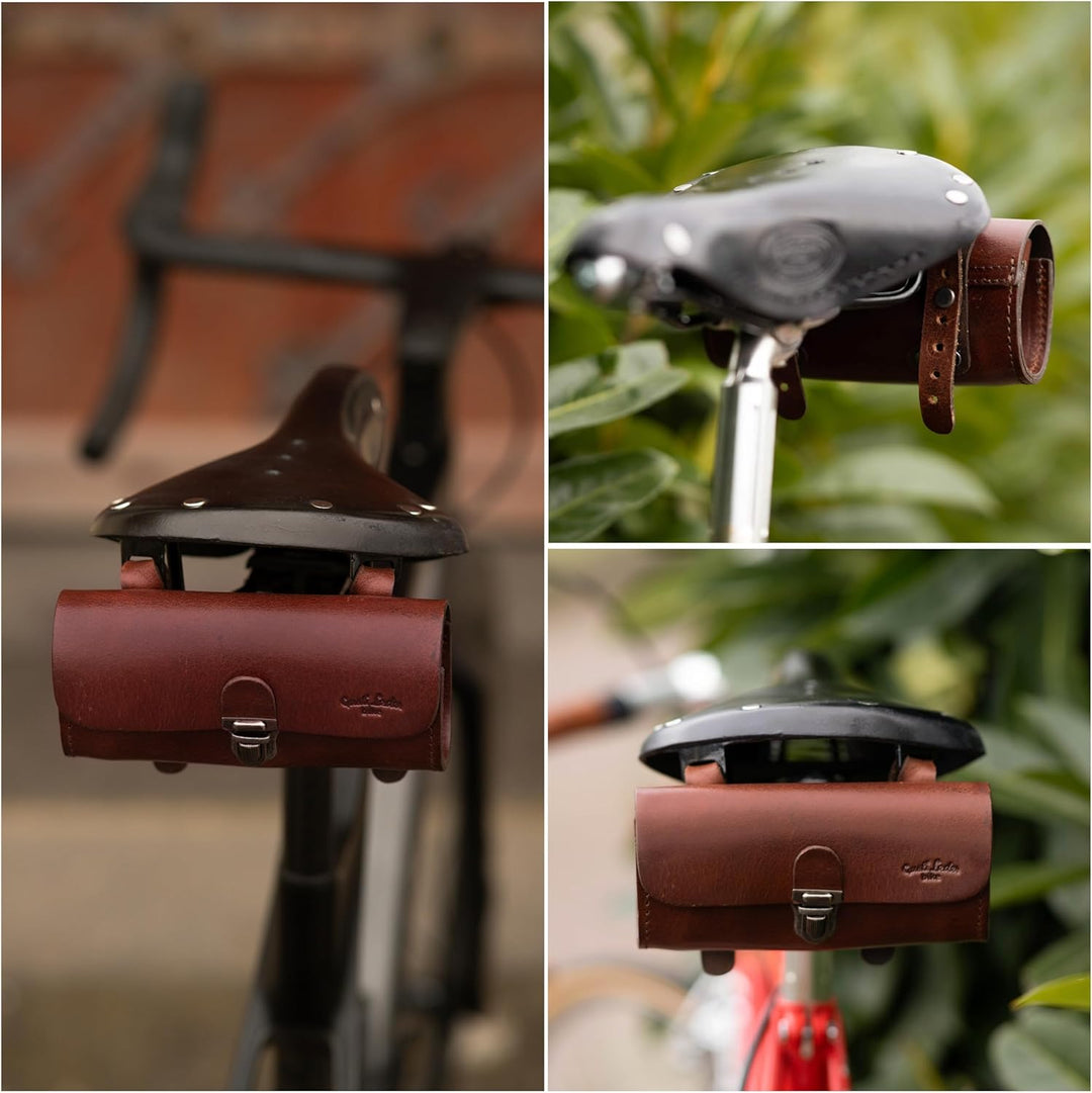 Gusti Satteltasche Leder - Fabrice P. Lenkertasche Fahrradtasche Werkzeugtasche Aufbewahrungstasche