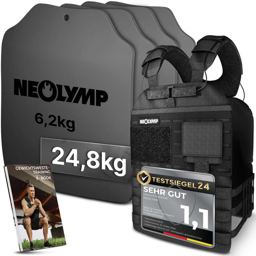 NEOLYMP Gewichtsweste – Unisex Weighted Vest – Plattenträger Weste mit Tasche – Kein Verrutschen – A