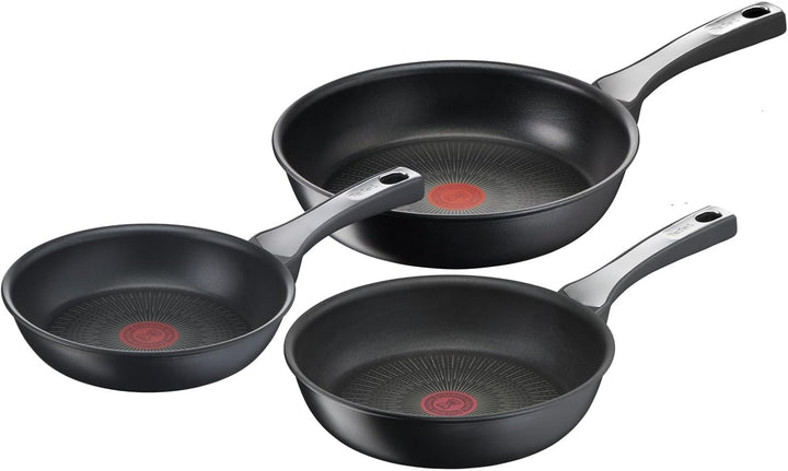 Tefal G25991 Unlimited On Pfannenset 3-teilig | mit kratzfester Titanium Antihaft-Beschichtung | The