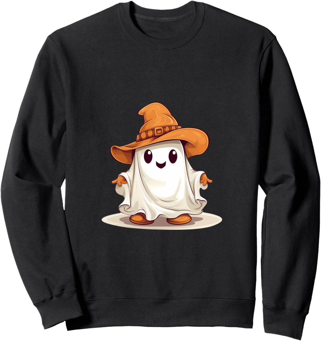 Halloween Kostüm Kinder Gespenst mit Cowboyhut Sweatshirt