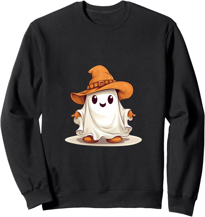 Halloween Kostüm Kinder Gespenst mit Cowboyhut Sweatshirt