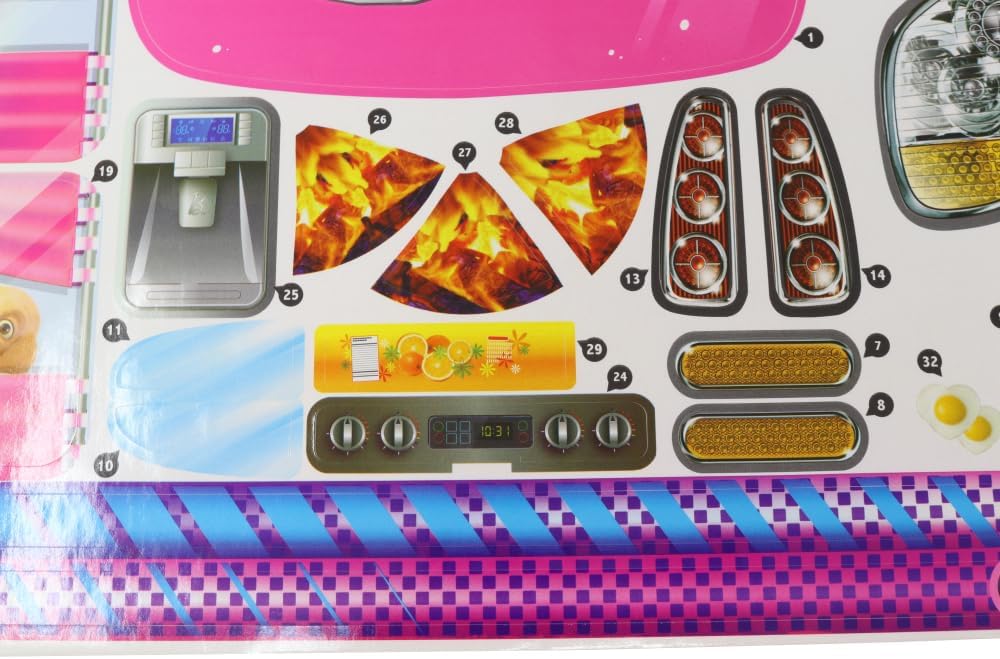 Barbie Replacement Parts Camper Playset - FBR34 ~ Replacement Labels / Stickers ~ Set B