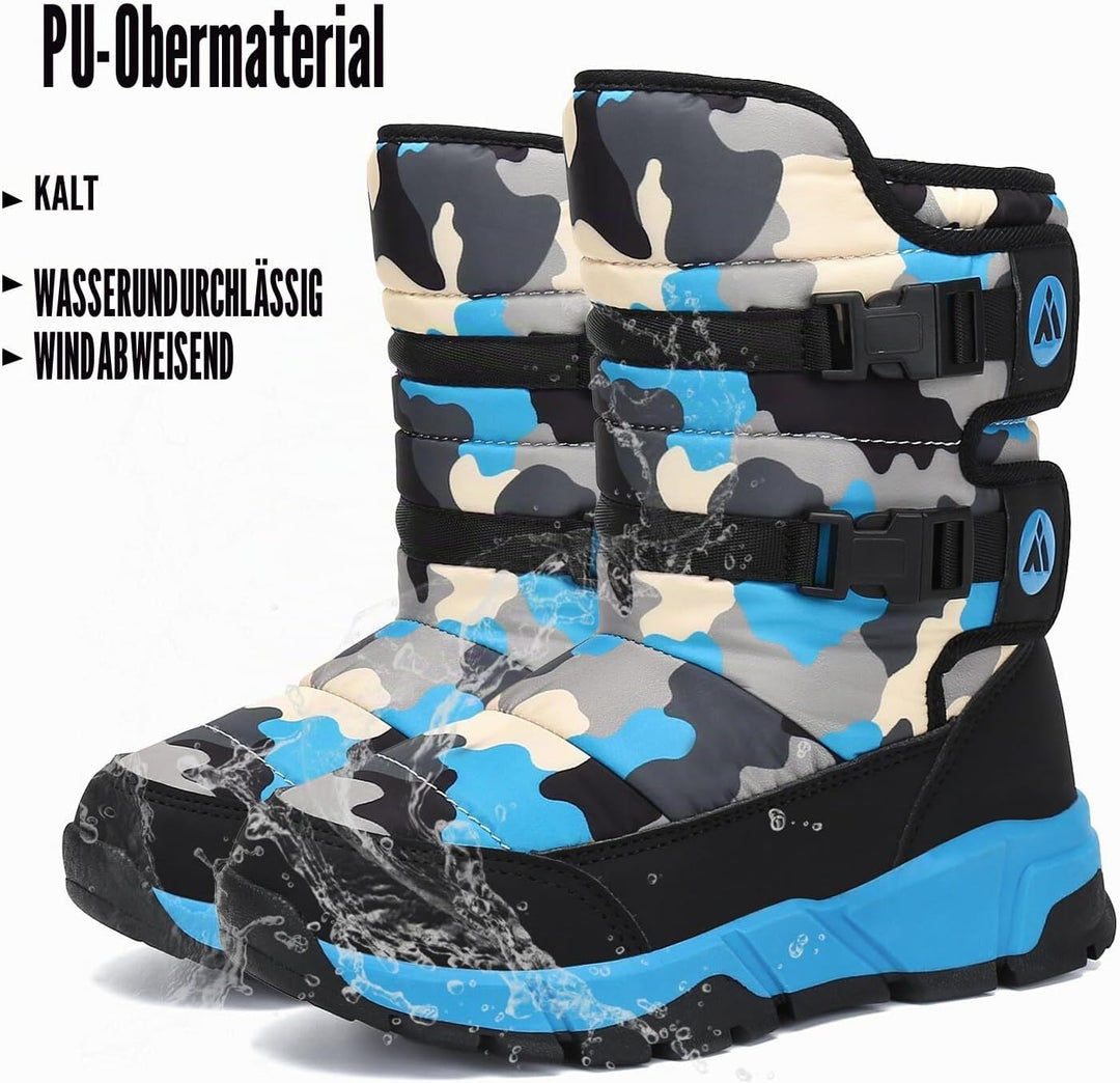 Kinder Winterstiefel Jungen Schneestiefel Mädchen Warm Gefütterte Rutschfeste Winter Snowboots Outdo