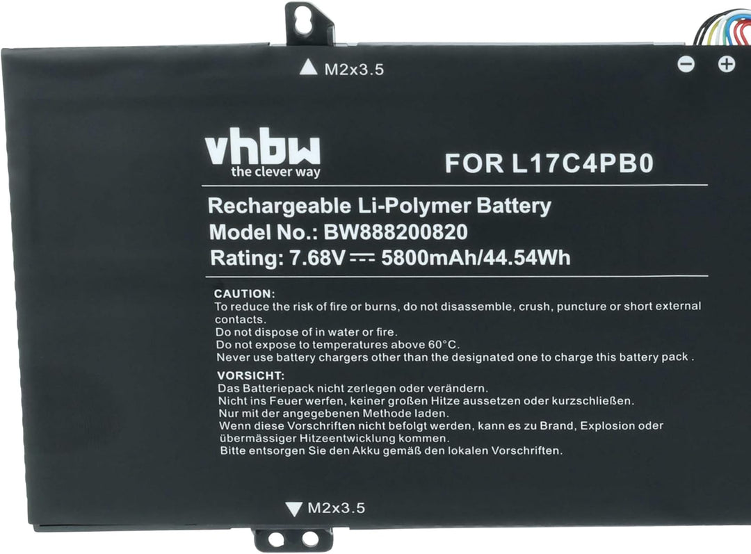 vhbw Akku kompatibel mit Lenovo IdeaPad 530s-14IKB, 530S-15IKB, 530S-15IKB (81EV) Notebook (5800mAh,