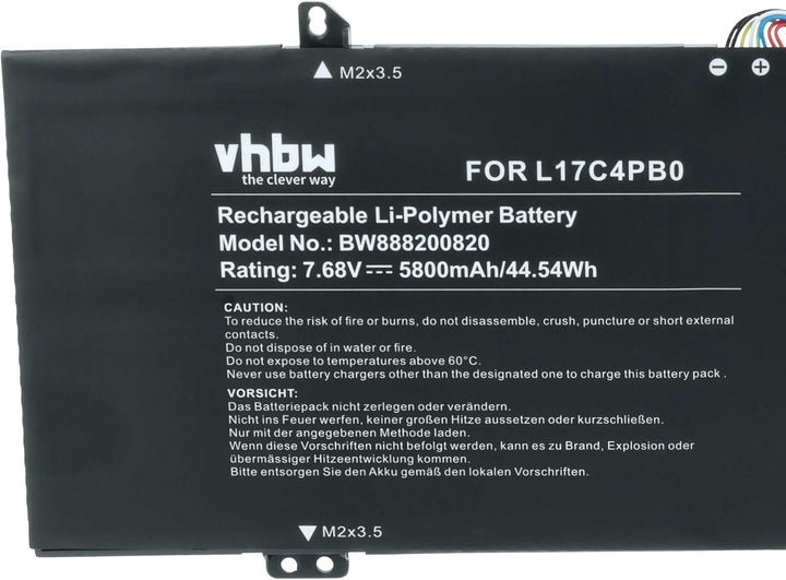 vhbw Akku kompatibel mit Lenovo IdeaPad 530s-14IKB, 530S-15IKB, 530S-15IKB (81EV) Notebook (5800mAh,