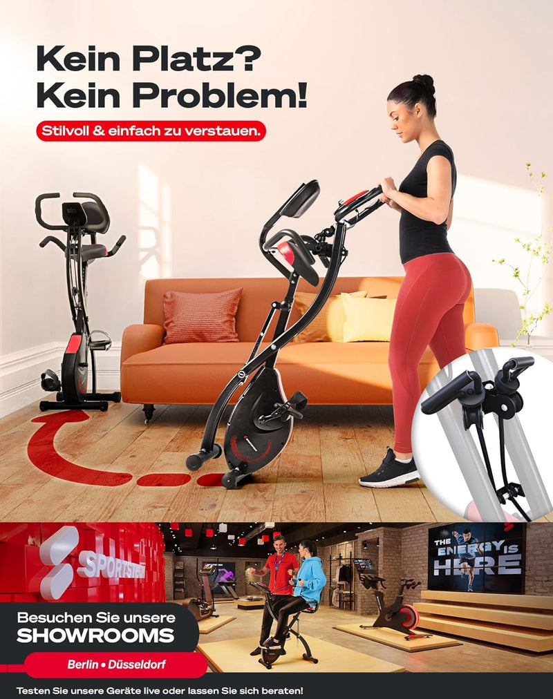 Fitness Fahrrad + Sportstech Live App mit Live- & On Demand-Kursen für Full Body Workout-Erlebnis |