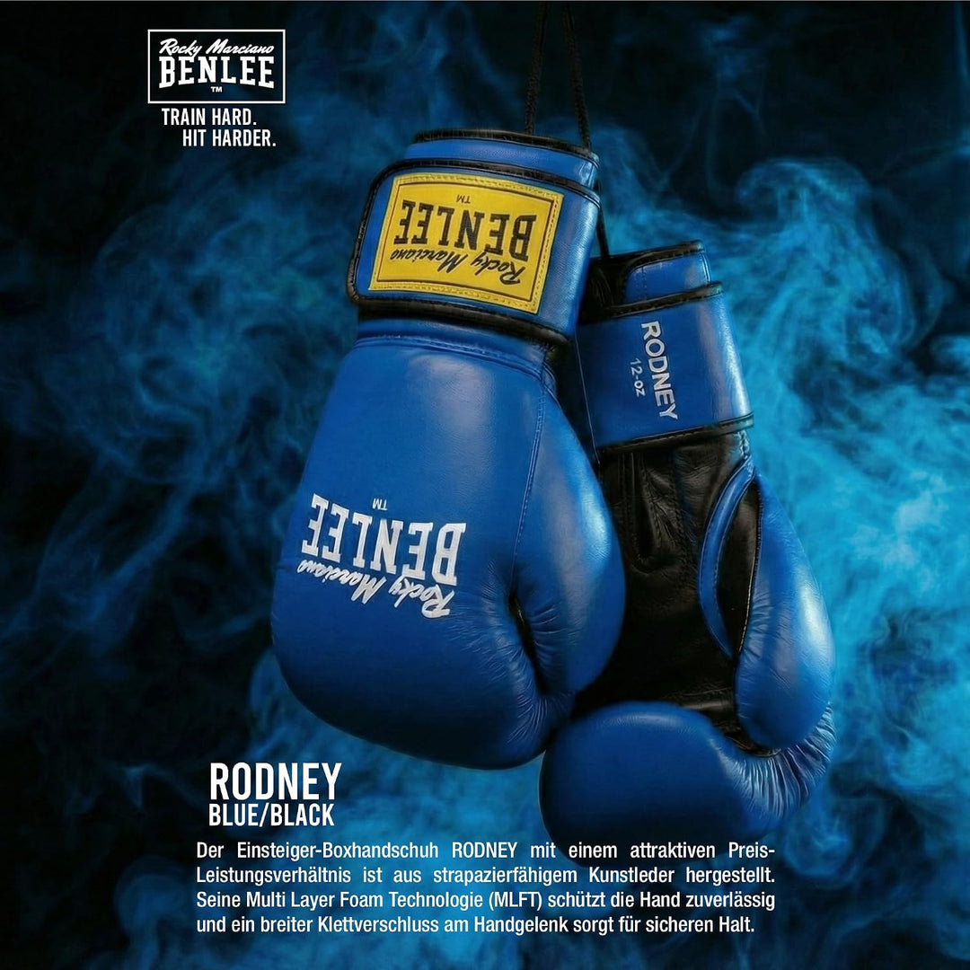 BenLee Kunstleder Boxhandschuh Rodney 14 oz Blue/Black, 14 oz Blue/Black