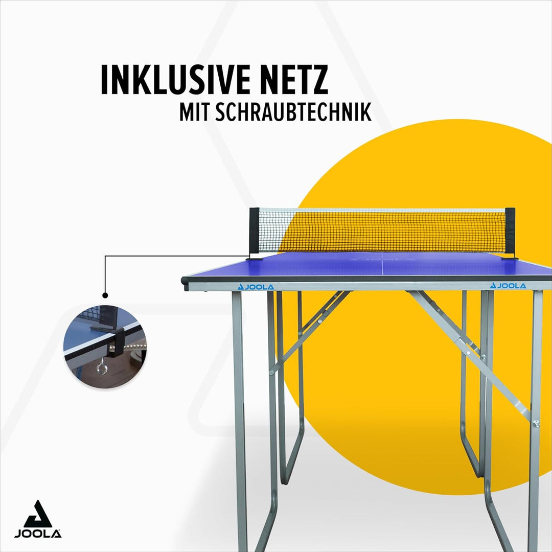 JOOLA Midsize Tischtennisplatte, Freizeittisch, Tischtennistisch inklusive Tischtennisnetz