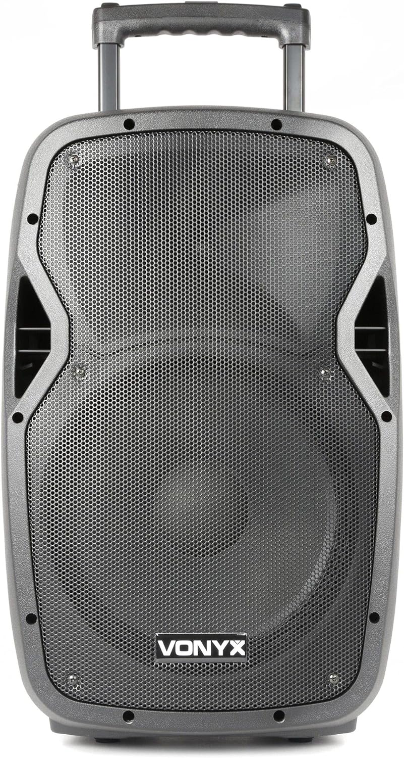 Vonyx AP1200PA - Mobile Partybox Bluetooth mit Akku, 600 Watt Party Lautsprecher mit Mikrofon, Musik