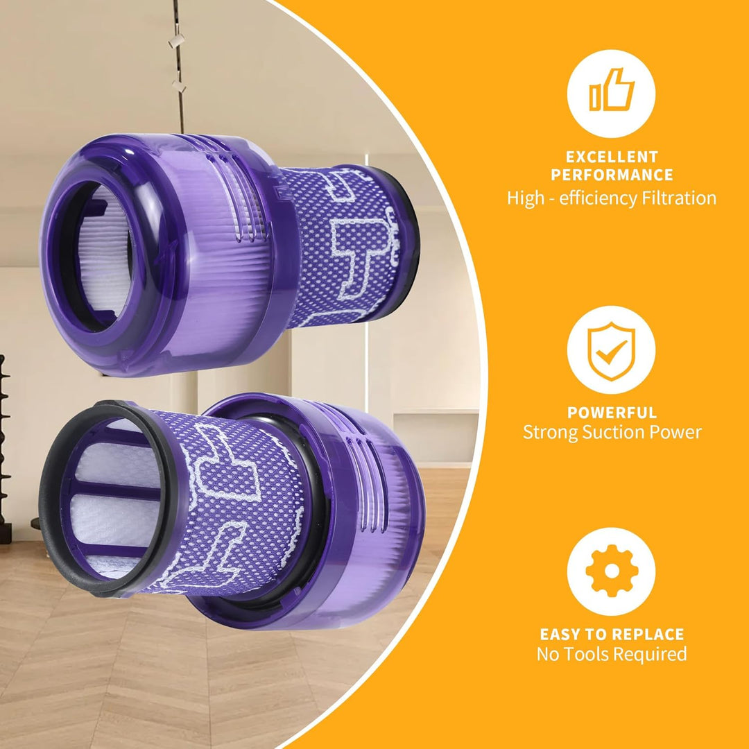 Filter für Dyson V12 Detect Slim Absolute Ersatzfilter,3 Stück Filter für Dyson V12 Staubsauger,wasc