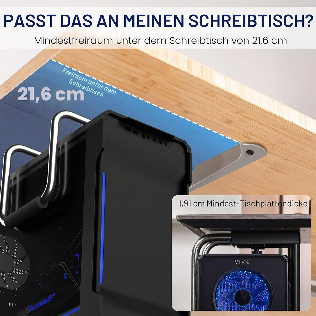VIVO MOUNT-PC04A Computergehäuse-Halterung für den Schreibtisch bis zu 30 kg Large, Large