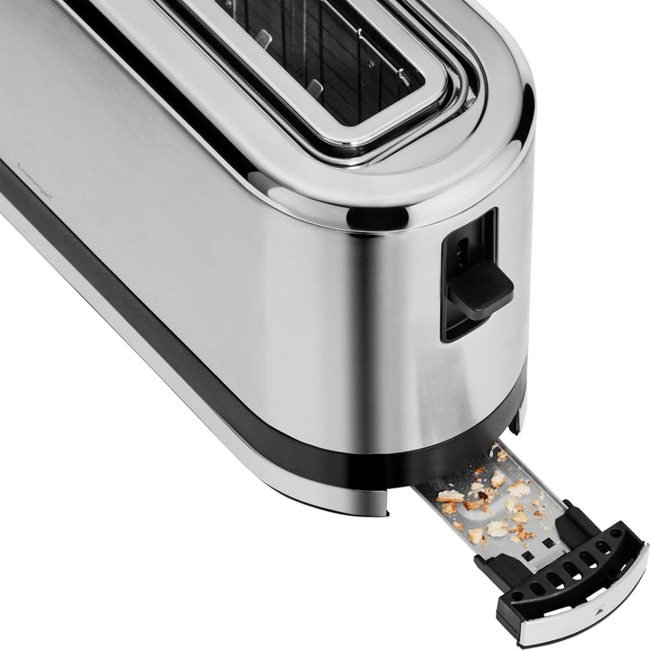 WMF Küchenminis Toaster Langschlitz mit Brötchenaufsatz, 2 Scheiben, XXL, Bagel-Funktion, 7 Bräunung