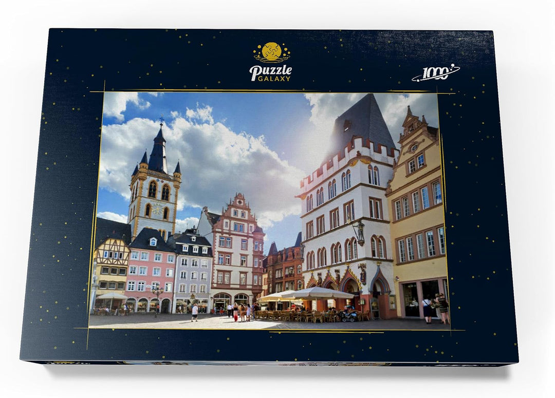 Trier, Marktplatz mit Steipe im Stadtzentrum der antiken römischen Stadt - Premium 1000 Teile Puzzle