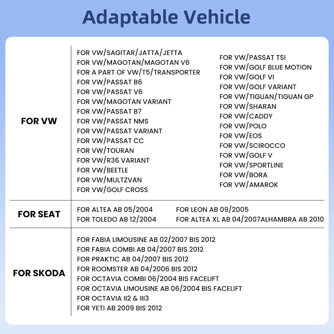 Hikity DAB/DAB+ [4+64GB] Android 15 Autoradio für VW Golf 5 6 Passat Polo Tiguan Touran Caddy Skoda
