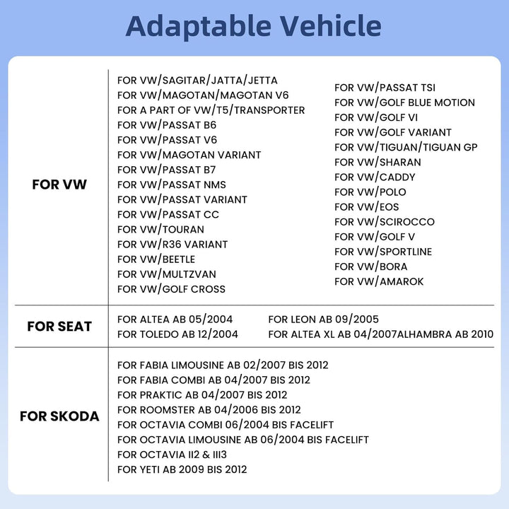 Hikity DAB/DAB+ [4+64GB] Android 15 Autoradio für VW Golf 5 6 Passat Polo Tiguan Touran Caddy Skoda