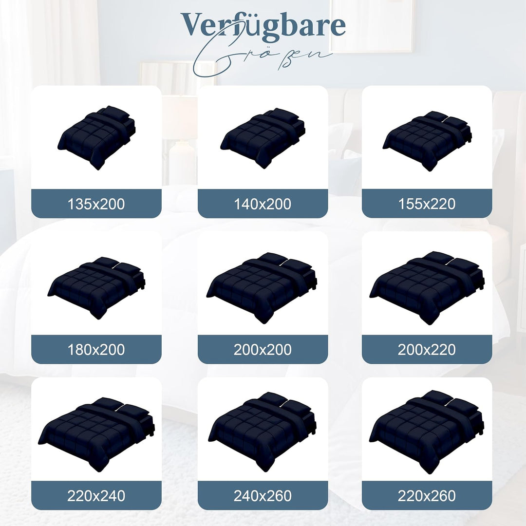 Utopia Bedding Bettdecke 220 x 240 cm, leichte Bettdecke mit Polyesterfüllung für 4 Jahreszeiten, Mi