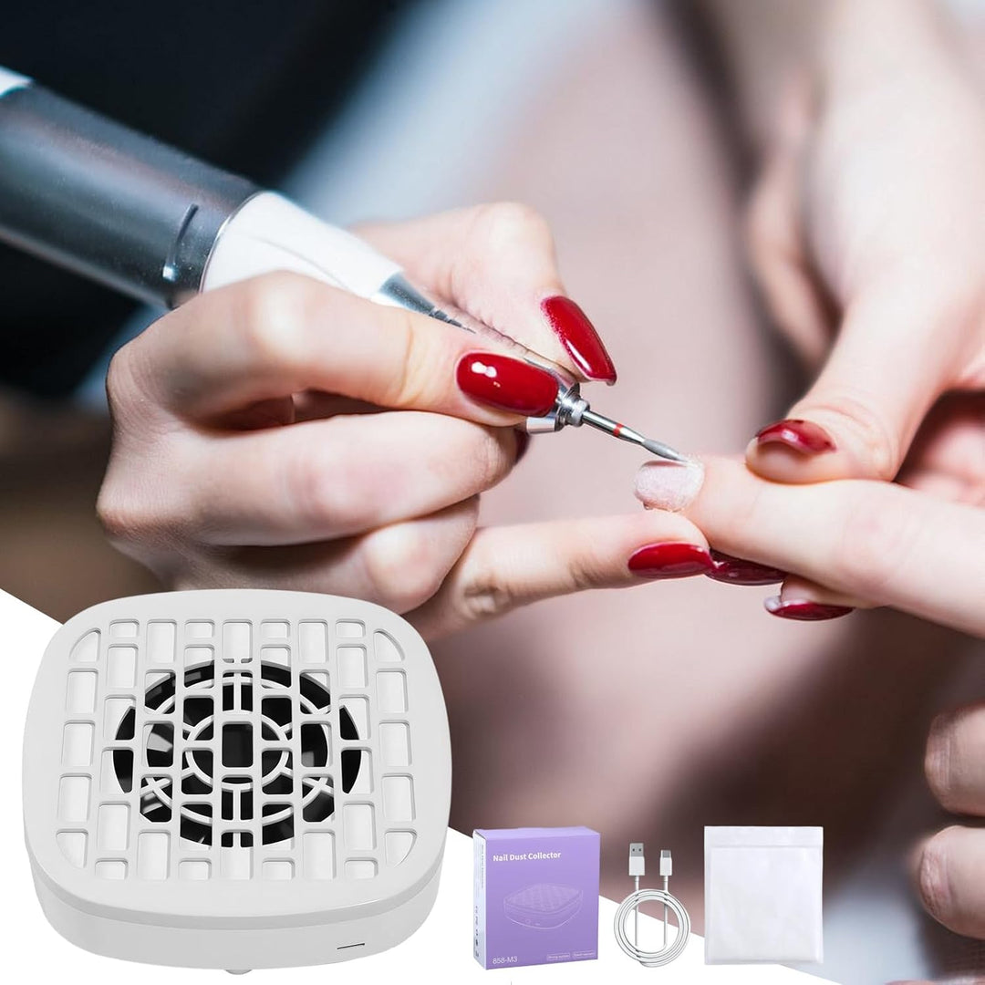 Staubsammler für Nägel, leiser Nagelstaubventilator, Vakuum-Maschine, tragbarer Reiniger, Maniküre-W