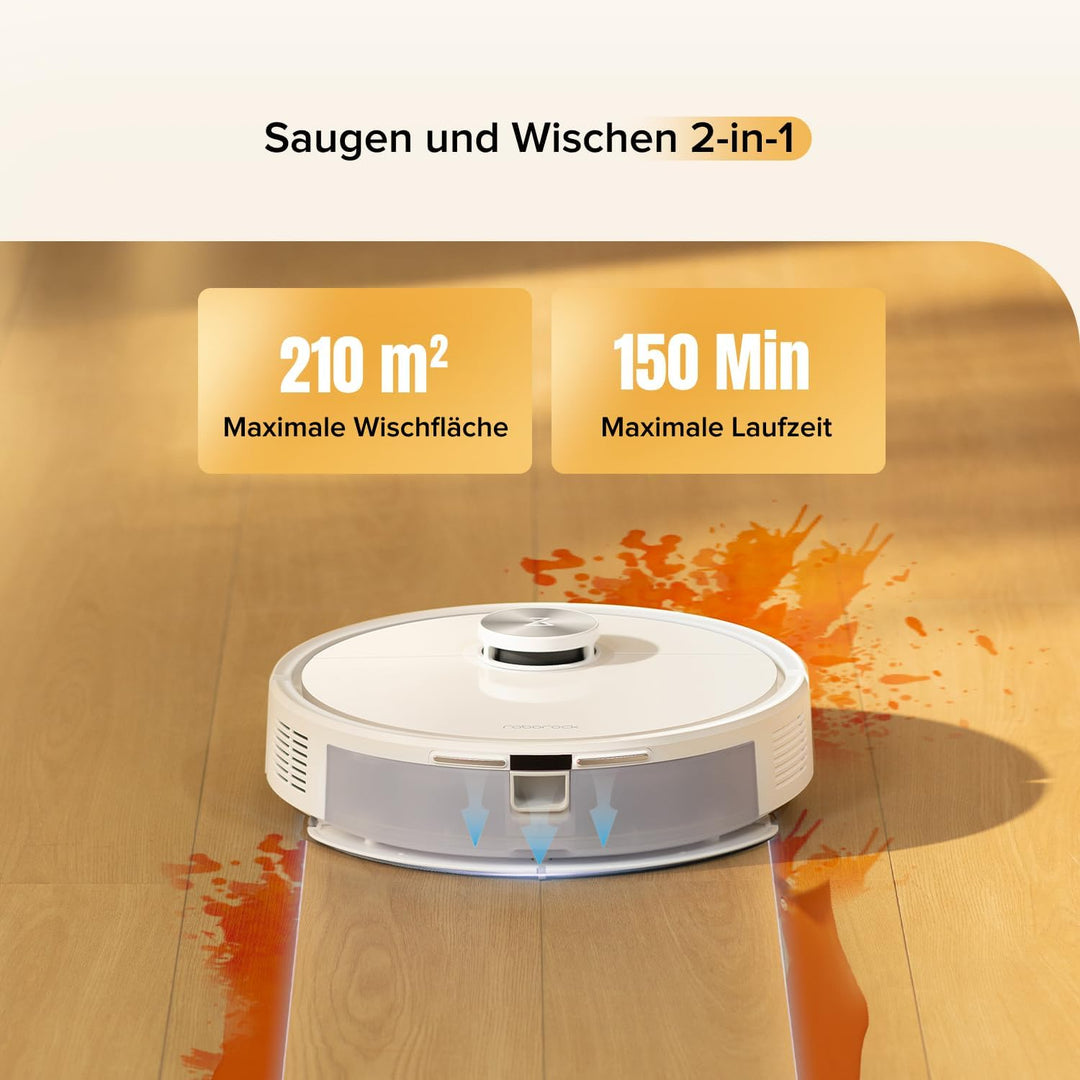 roborock Q7 M5 Saugroboter mit Wischfunktion, 10.000Pa Starker Saugkraft, Dual Anti-Tangle-System, 1