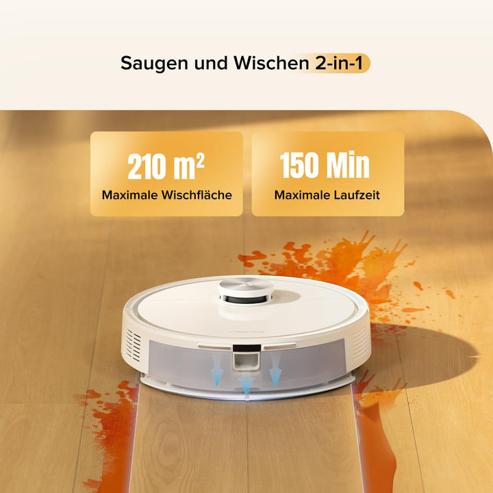 roborock Q7 M5 Saugroboter mit Wischfunktion, 10.000Pa Starker Saugkraft, Dual Anti-Tangle-System, 1